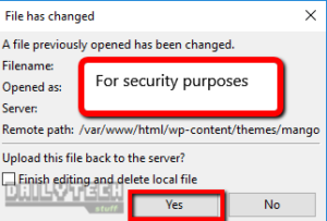FTP Security Purposes